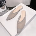 thumbnail image 5 of ZunFeo Womens Slides Silver Pointed Toe Mules | Low Block Heel Breathable Mesh | Casual Slip On Shoes for Women | Sizes 5.5-9,Size 9, 5 of 9