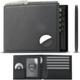 AirTag Wallet Men,Wallet with Airtag Holder Genuine Leathe Bifold