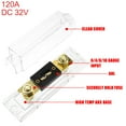 thumbnail image 3 of Unique Bargains 1 Set Car Audio 0 4 8 Gauge Inline ANL Fuse Holder Transparent Fuse Block with 2pcs 120A Fuse, 3 of 7