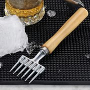 Ice Pick, AlloyIce Chisel With Wood Handle, Removal Pick Crushed Ice Chipper, Portable Ice Hammer Ice Pick Tool for Bars, Kitchens, Picnics, Camping