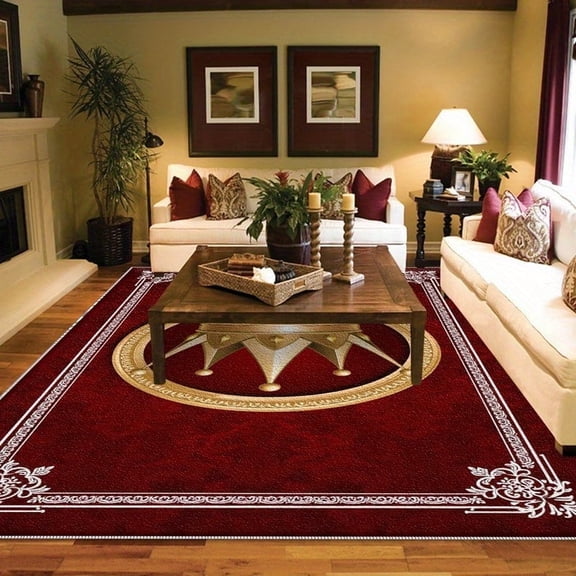 1PC Royal-style Area Carpet Local Carpet, Lightweight Washable Easy-to-Manage Carpet Mat Festival Gift, Suitable for Living Room, Bedroom, Dining Room, Office, Corridor, Room Accessones
