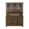 thumbnail image 3 of Crafters and Weavers Arts and Crafts 6-Drawer Solid Wood China Cabinet in Walnut, 3 of 3