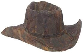 Solid Rock Stoneworks Western Hat Planter 6"Tall x 14"Wide Rust Color