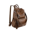 thumbnail image 1 of Bolsa Mochila de Mujer Dama Bolsa Casual Cuero Sintético Durable Bolsillos Laterales Bolso al Hombro, 1 of 5