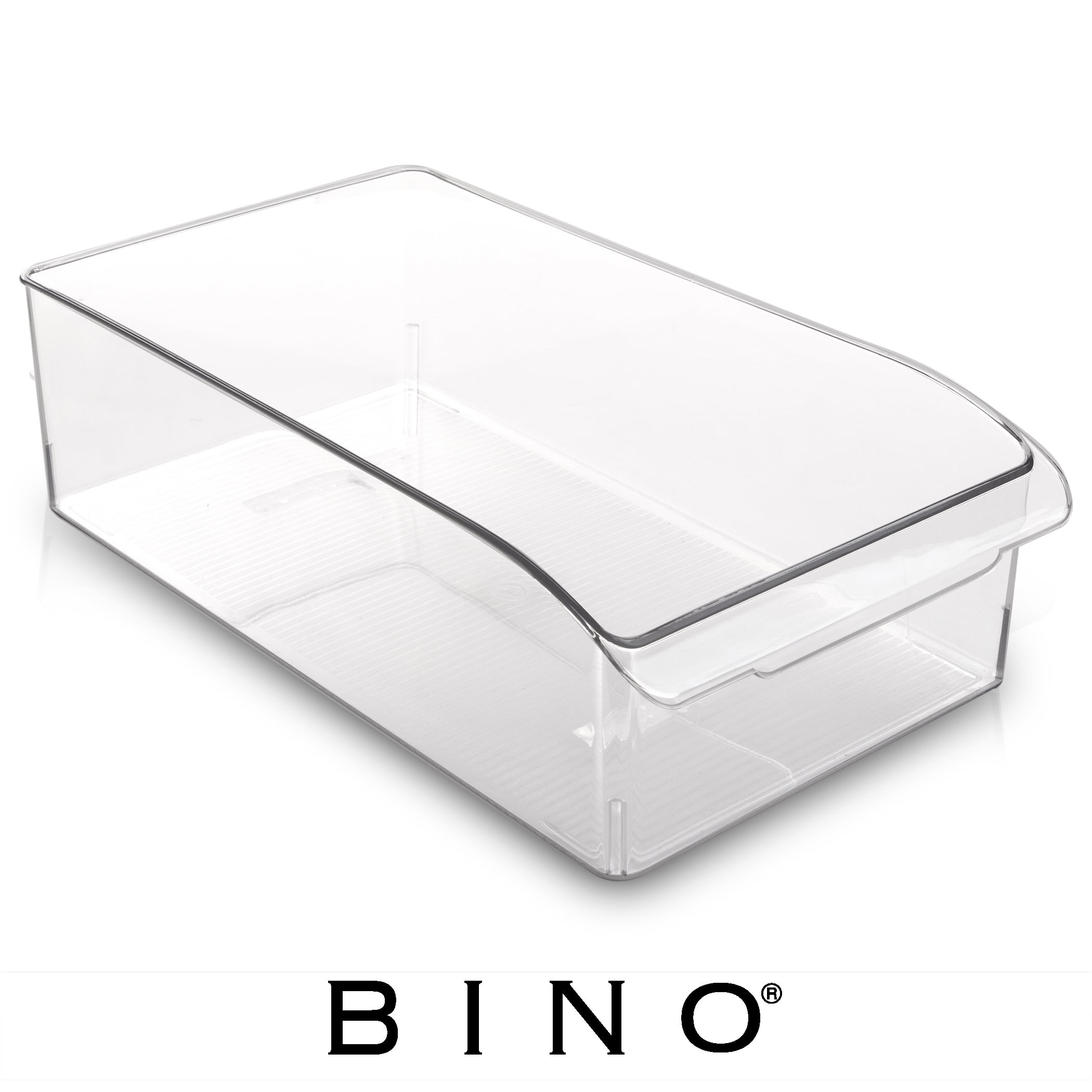 BINO Refrigerator, Freezer and Pantry Storage Drawer Organizer Bin, Clear and