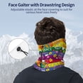 thumbnail image 4 of Neck Gaiter Face Cover Scarf, Rainbow peace sign cute Soft Face Sun Mask Cover Scarf Headband Cooling Sweat Absorbing Bandanas Hiking Cycling Running, 4 of 7