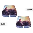 thumbnail image 5 of Picia Colorful Cloud Sleeping Cat Printed Workout Shorts for Women Seamless Scrunch Butt Lifting High Waisted Yoga Gym Booty Running Moisture-wicking Short Pants-Small, 5 of 9