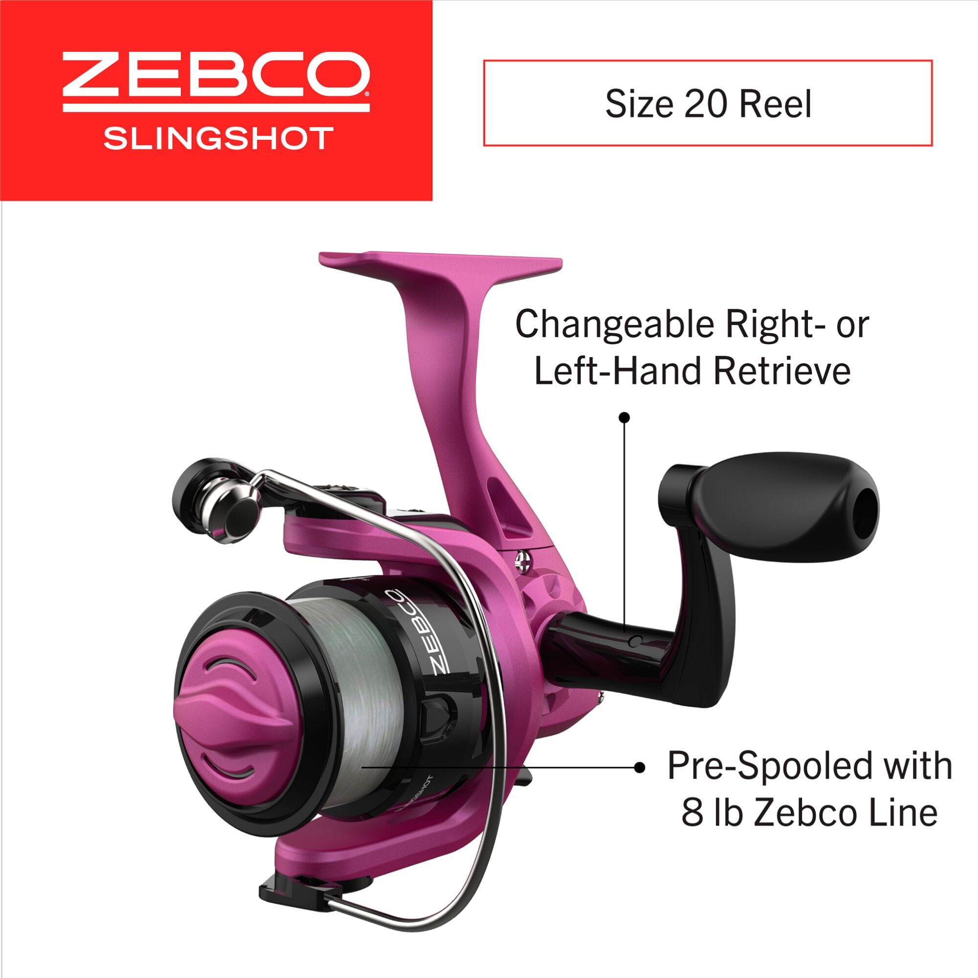 Zebco Slingshot Spincast Reel and Fishing Rod Combo, 5-Foot 6-Inch