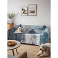 thumbnail image 6 of Navy Blue Grey Sofa Covers for 2-3 Cushion Couch L-Shaped Sectional, Modern Oil Painted Abstract Art Aesthetics Washable Sofa Covers Slipcover for Living Room Furniture, Couch Cover Blanket 71"x134", 6 of 9