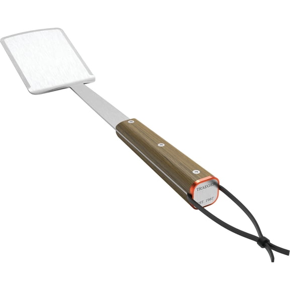 Traeger Pellet Grills BBQ Spatula BAC531 - Stainless Steel, Teak Wood Handle - Multicolor — Residential Use, Standard Application