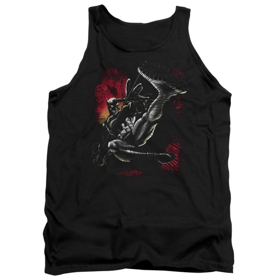 Batman Kick Swing Adult Tank Top Black