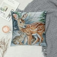 thumbnail image 2 of GOSMITH  Sika Deer Pillow Cover Piece Set, Snow Rabbit Decorative Pillowcase Winter Farmhouse Cute Forest Animal Home Cushion Cover Sofa Sofa Porch, 2 of 5