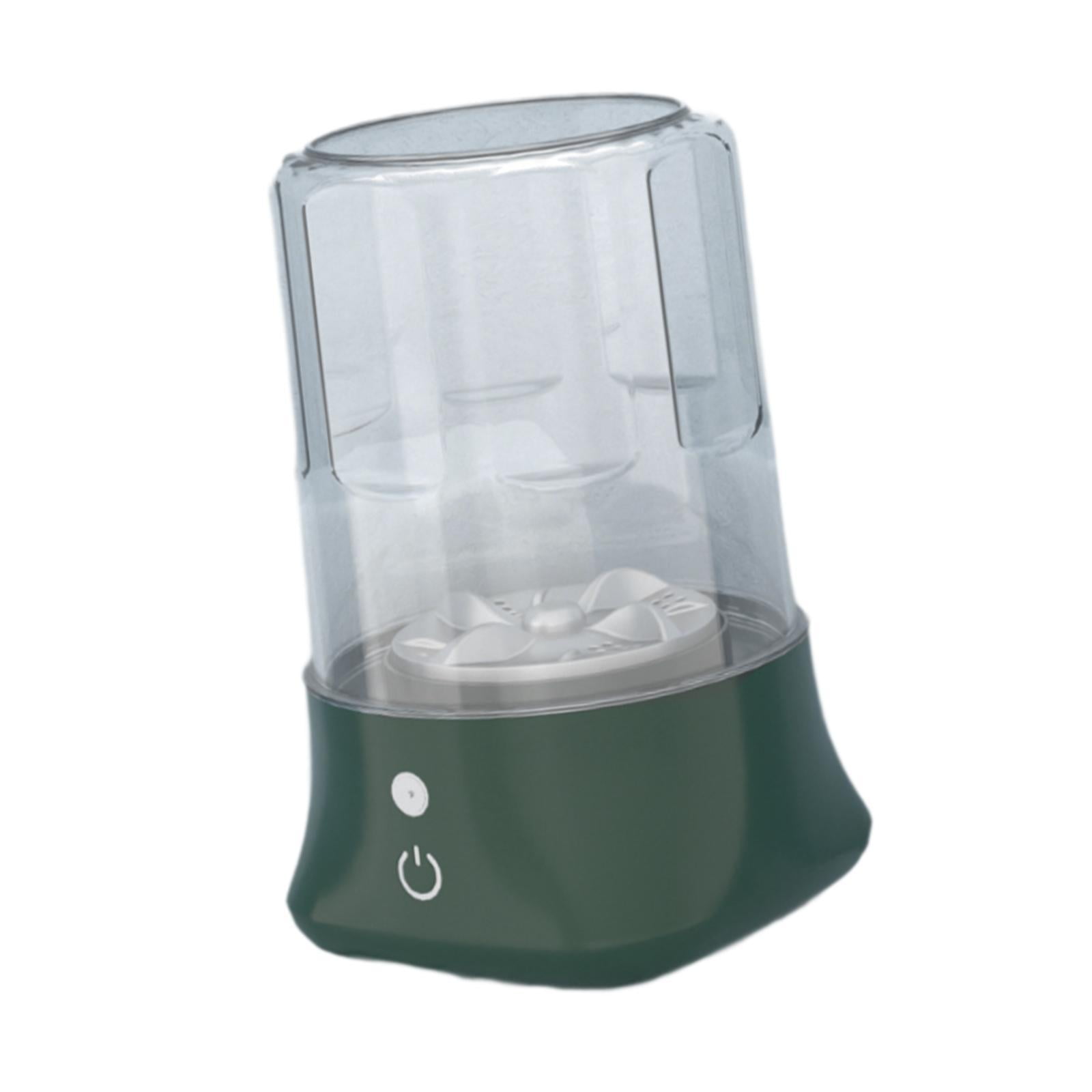 WeiLaiKeQi Portable Washing Machine Compact Small Washer USB Rechargeable Mini Laundry Cup 1L for Home Apartment Travel Dorm Small Items green