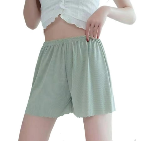 Wdfiry Boxer Briefs for Women Comfort Solid Color Stretchy Elastic Waist Boyshort Underwear Casual Loose Fit High Waist Panty