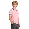 thumbnail image 4 of Splozh Baby Boy Summer Clothes Boys Short Sleeve Tennis Shirts Kids School Shirt Button up Boys Casual Tops Pink,7-8 Years, 4 of 7