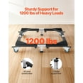 thumbnail image 2 of Fridge Stand Mobile Base 1200 lbs Load Capacity Washing Machine Stand with 8 Locking Twin Wheels and 4 Brakes 23 to 36.6 Inches Adjustable Furniture Dolly for Washer Refrigerator Dryer, 2 of 6