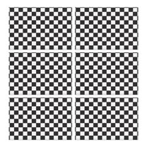 Black and White Checkered Pattern Summer Placemats Table Placemats Set Of 6-Linen Kitchen Washable Placemats Table Mats 11.8"x17.7" Non-Slip Heat Resistant