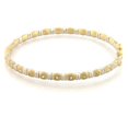 thumbnail image 1 of Alamode LO331-6.5 Women Matte Gold & Rhodium Brass Bangle with Top Grade Crystal in Clear - 6.5 in., 1 of 1