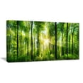 thumbnail image 1 of Design Art Forest with Rays of Sun Panorama Landscape Canvas Print, 1 of 2