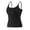 Black, variant on ZNQHFRE Women's Ice Silk Camisole Tank Top With Built‑In Bra Pads, Adjustable Spaghetti Straps, Sleeveless Layering Cami Top L