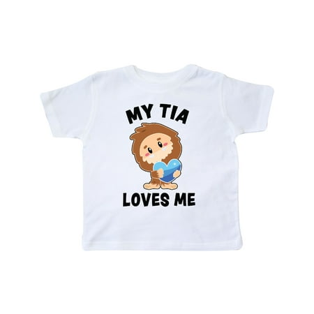 

Inktastic Cute Bigfoot My Tia Loves Me Gift Toddler Boy Girl T-Shirt