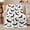Black Bat Pattern, variant on Black Bats with Crescent Moons on White, Spooky Graphic Style for Halloween Lovers, Night Bat Pattern and Halloween Gift, Cozy Flannel Blanket for Family Room and Playroom, Home Decor