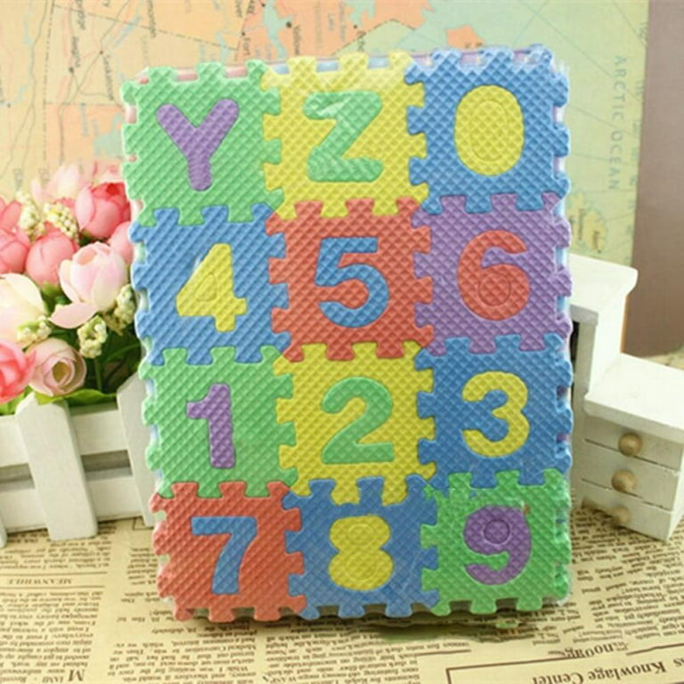 ProSource Puzzle Alphabet and Numbers Foam PlayMat for Kids - 36 tiles with  edges