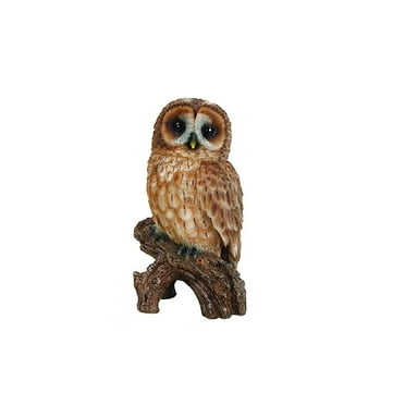 Hi-Line Gift Ltd Tawny Owl on Stump, 675"