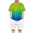 thumbnail image 4 of CONZONE Child Kids Boys Tee Shirts Short Sleeved Graphic Print Crew Neck Summer Fashion Comfort Tops Green Size 10-11 Years, 4 of 4