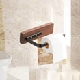 thumbnail image 6 of WeiLaiKeQi Walnut Wood Paper Holder Creative Toilet Paper Roll Rack Shop Garage Kitchen Black, 6 of 9