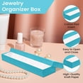 thumbnail image 6 of Novel Box 12 Pack Light Blue Cardboard Cotton Filled Jewelry Gift Boxes 8x2x0.87 Inches with Lids, 6 of 7