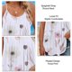 thumbnail image 5 of Top con tirantes finos para mujer, estampado floral, cuello redondo, plisado, corte holgado, Top sin mangas de verano, estilo 4 S, 5 of 6