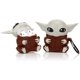 thumbnail image 1 of Funda de Silicona Compatible con Airpods 1 y 2 Funda Divertida de Dibujos Animados 3D [Diseño Yoda Alien] (Marrón), 1 of 4