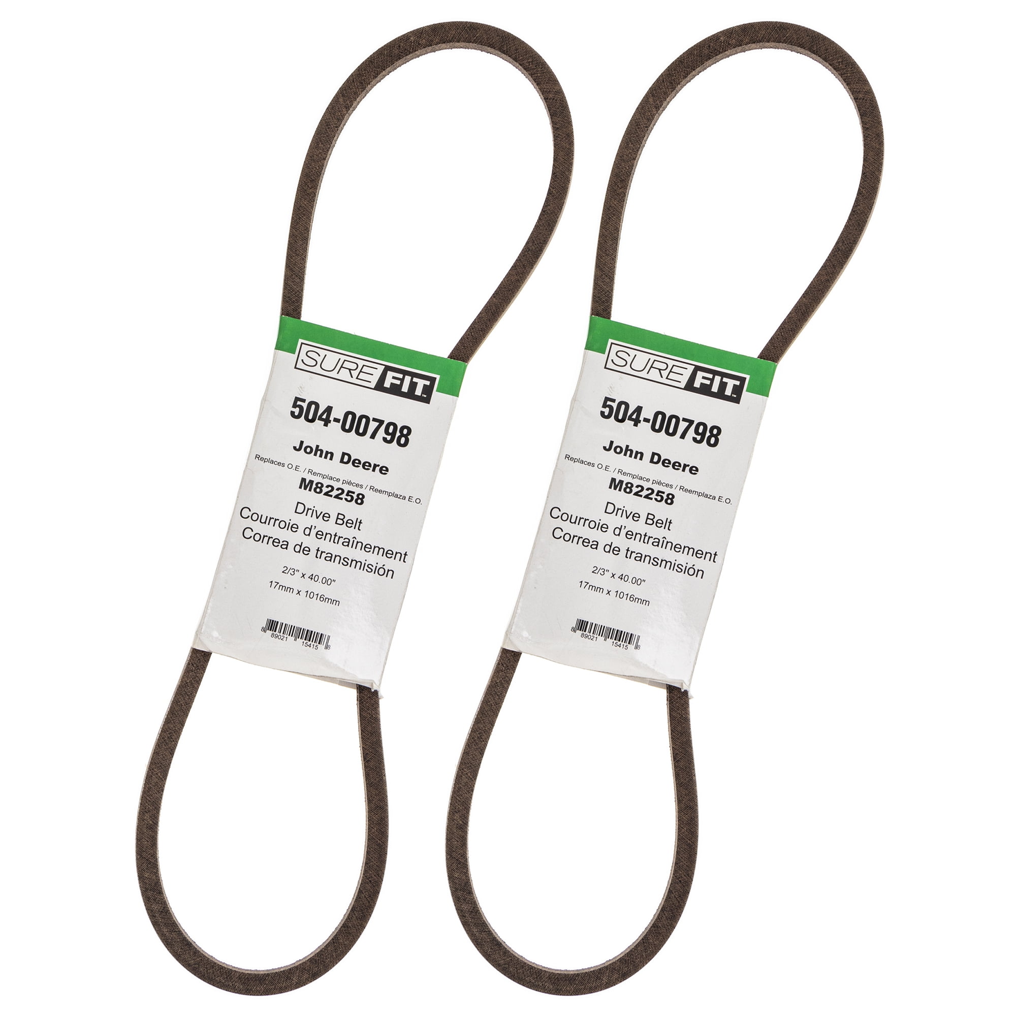 SureFit 40" Engine to Variable Speed Drive Belts Replaces John Deere