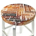 thumbnail image 3 of Naloa Hand Drawn Vintage Coffee Round Bar Stool Cushion Cover 12-14 inch, Fits Kitchen, Office, Restaurant Chairs - 12 inch, 3 of 7