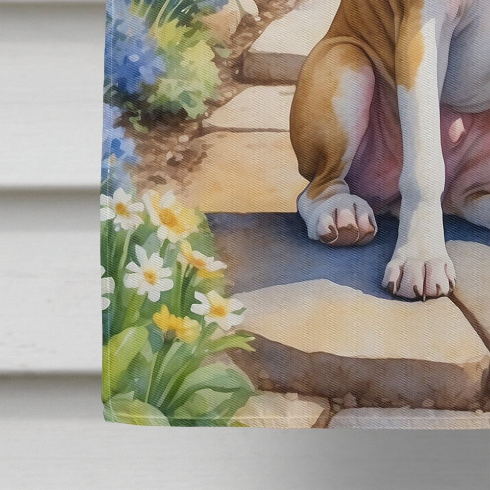 American Bulldog Spring Garden House Flag 28 in x 40 in