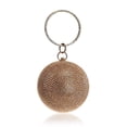thumbnail image 4 of Tngan Ball Shape Clutch Purse Party Handbag Rhinestone Ring Handle Evening Bag Golden B, 4 of 4