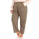 thumbnail image 4 of Conjuntos de trabajo de oficina para mujeres de tallas grandes Agnes Orinda, pantalones de negocios casuales de cintura alta y rectos con bolsillo 3X marrón, 4 of 6