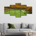 thumbnail image 2 of TISHIRON 5PCS Framed Canvas Wall Art Set,60"x32" North Carolina Mountains Golf Course Canvas Art Decor, 2 of 7