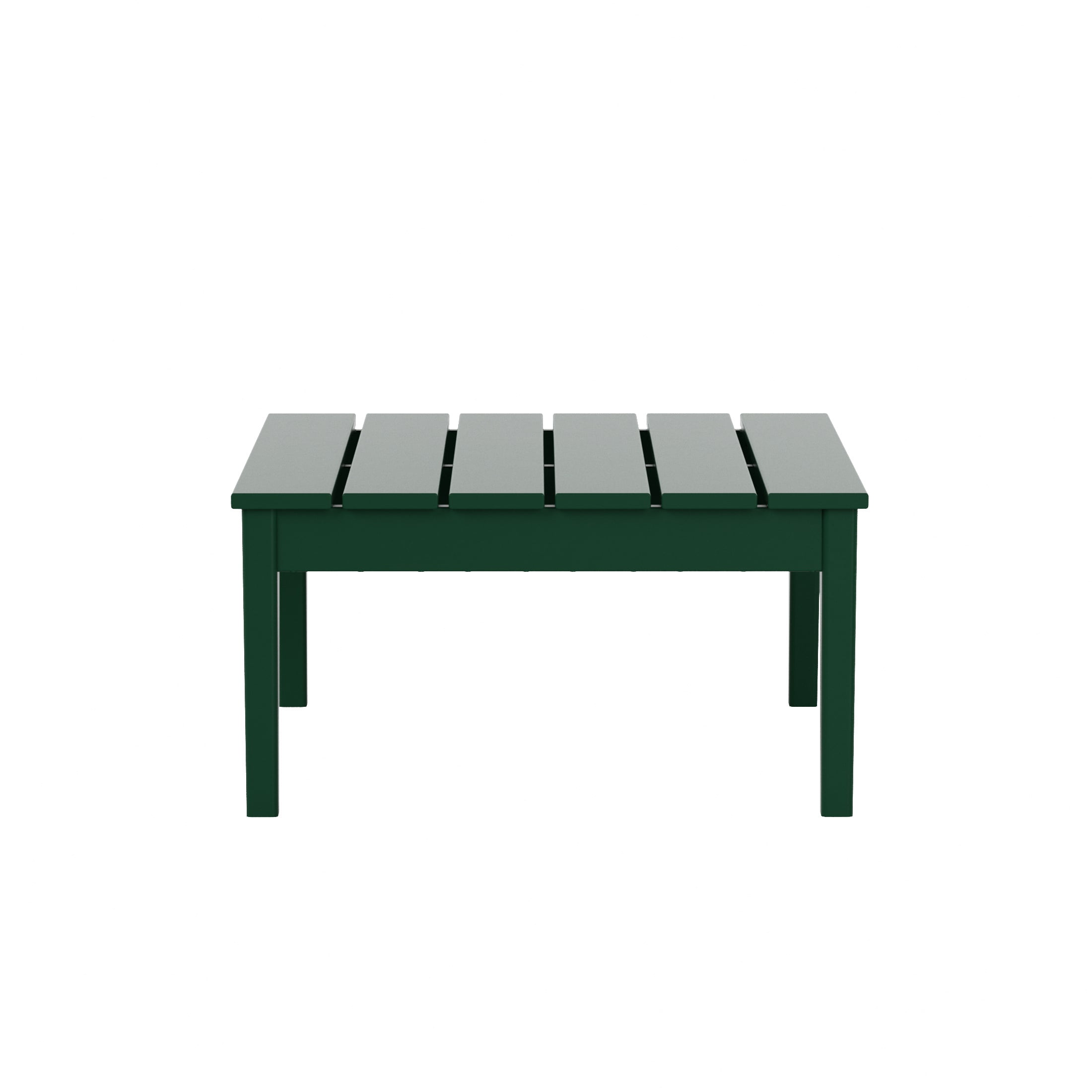 WestinTrends Ashore Outdoor Coffee Table, 32 Inch All Weather Poly Lumber Adirondack Patio Coffee Table Square Low Table, Dark Green