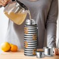 thumbnail image 4 of 20 Oz Paw Print Sonstripes Coffee Tumbler Double Wall Insulated Stainless Steel Water Bottle | Metal Reusable Thermoses Flask with Cup Cap | Leak & Sweat Proof with Anti-Dust Lid, 4 of 7