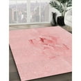 thumbnail image 3 of Ahgly Company Machine Washable Indoor Rectangle Transitional Pastel Red Pink Area Rugs, 6' x 9', 3 of 7