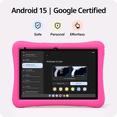 thumbnail image 3 of Plimpton Kids Tablet, Google Kids Space, Android Tablet for Kids, 10 Inch Ttablet with Parental Control, 9(3+6)GB RAM 64GB Storage, 6000mAh, WiFi 6, EVA Shockproof Case, kids10 - Pink, 3 of 9