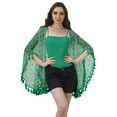 thumbnail image 2 of Moomaya Printed Beach Clothes For Women Tassel Shrug Swim Cover Up Cardigan, 2 of 5