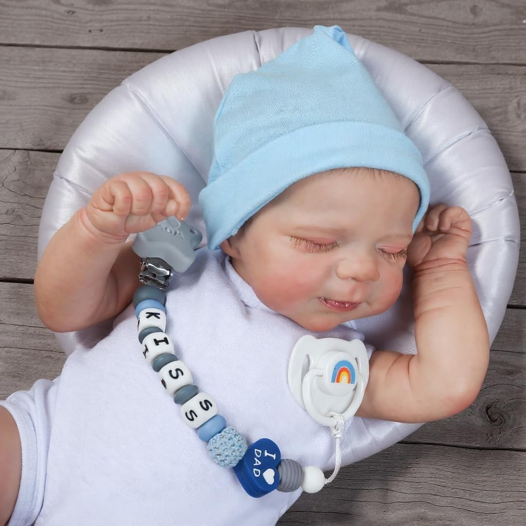 Realistic Reborn Baby Dolls - 18 Inch Newborn Sleeping Baby Dolls, Lifelike Reborn Baby Dolls with Weighted Soft Cloth Body Birthday Gift Toy for Age 3+