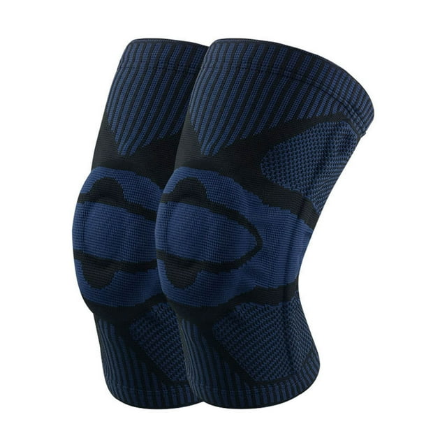 2pcs rodillera térmica drk Blue rodillera comprimida anticolisión de silicona neutral, adecuada para ciclismo