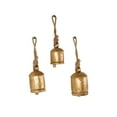 thumbnail image 6 of DecMode Tibetan Inspired Gold Metal Bell Decorative Cow Bells with Jute Hanging Rope, 3 Count, 6 of 9