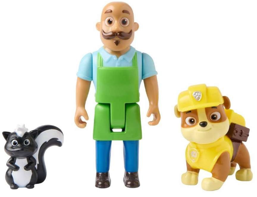 Paw Patrol Rubble & Mr. Porter Figure 3-Pack (with Skunk)