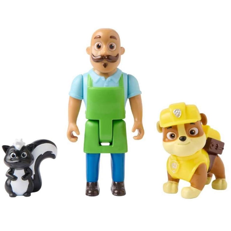 Paw Patrol Rubble & Mr. Porter Figure 3-Pack (with Skunk