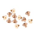 thumbnail image 1 of 10pcs DRing Rivet Studs Screw Back Round Head Brass Rivet Studs Screw Brass Round Pull Ring Rivets Studs Chicago Stud Screw 360 Degree Rotate Ball Post Head Buckles, 1 of 8